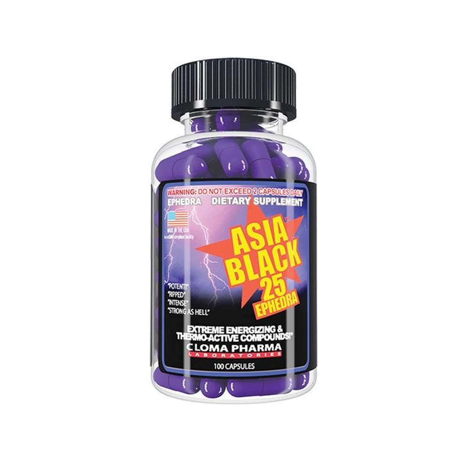 Cloma Pharma Asia Black 100 Cápsulas - Quemador de grasa