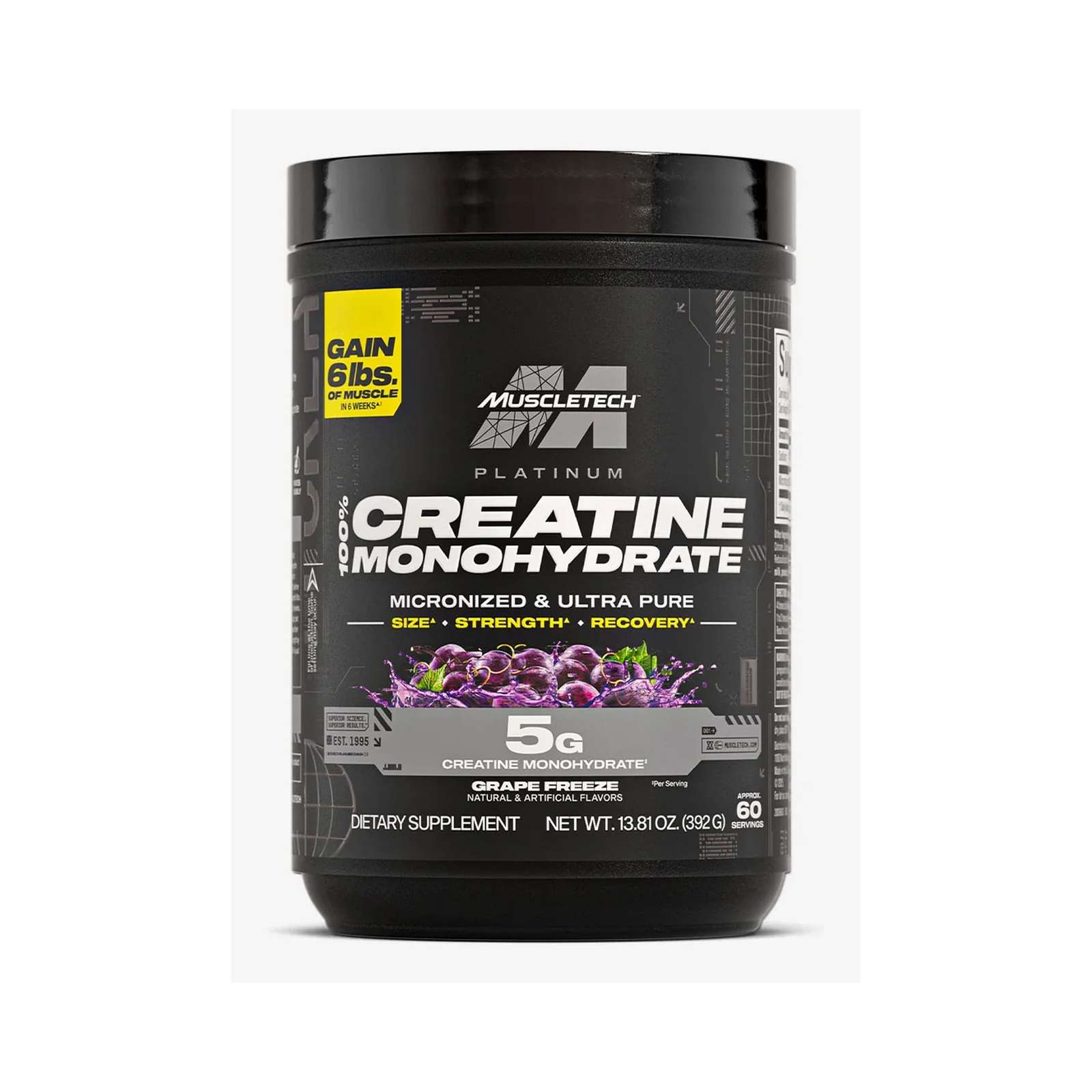 MuscleTech PLATINUM CREATINE 400g, suplemento deportivo
