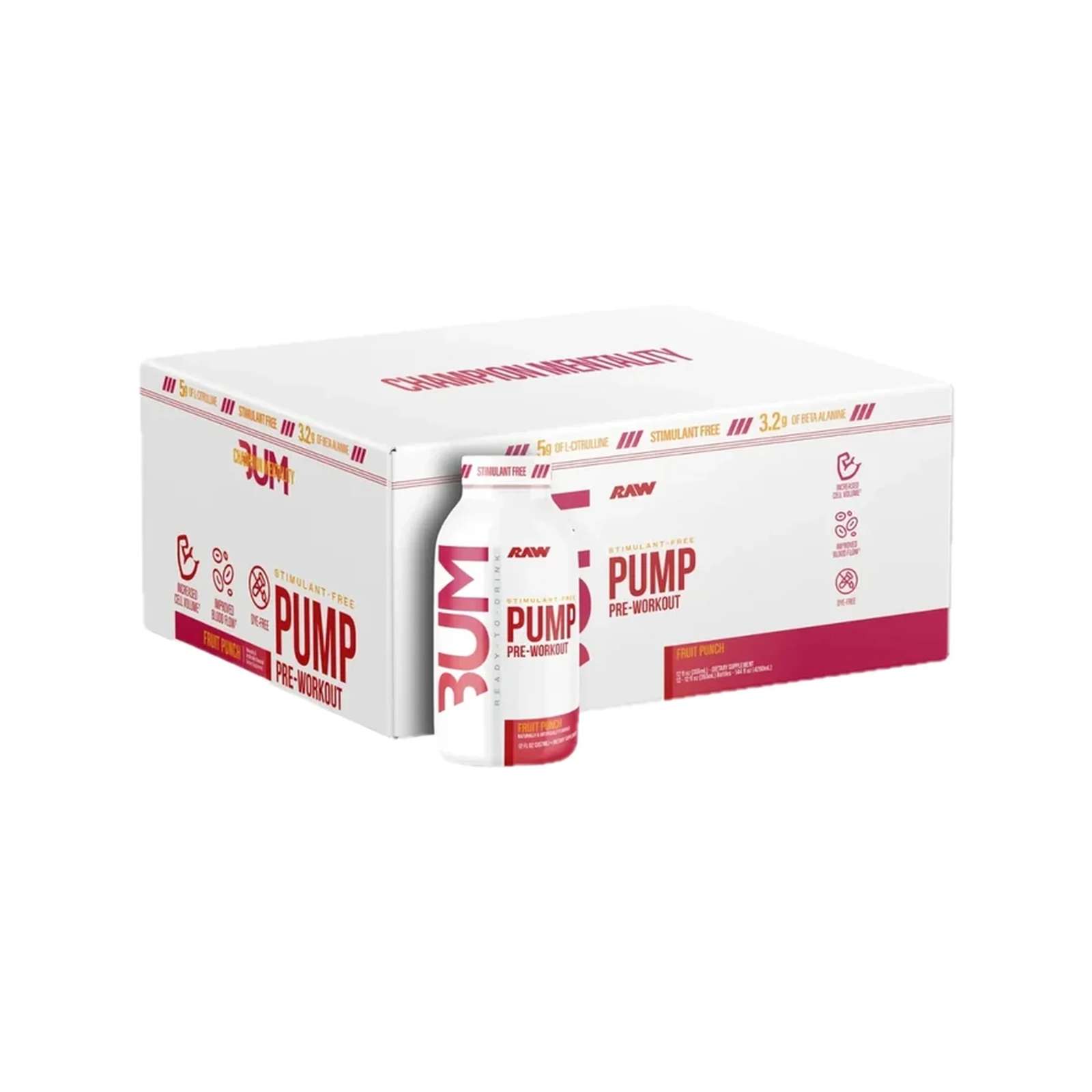 RAW Bum Pump Rtd PWO No STIM 12 OZ/